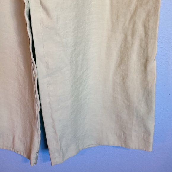 Zara Womens Size S Brat Light Green Wide Leg High Waist Trousers Pants Pleats - Picture 3 of 16